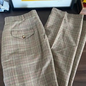 Vintage houndstooth plaid trousers